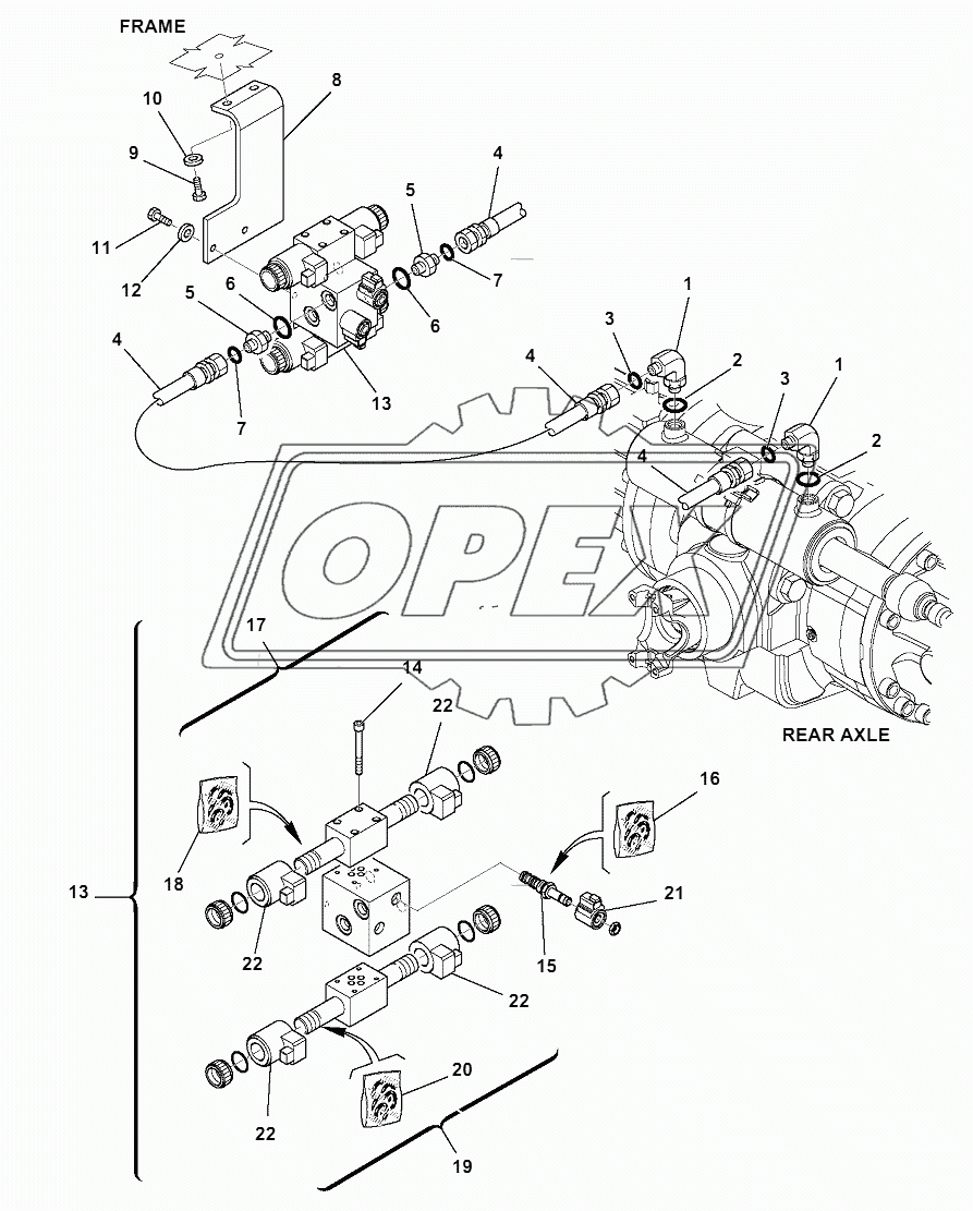 HYDRAULIC PIPING (STEERING LINE) (4/4) 1