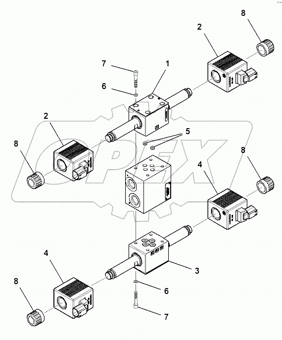 HYDRAULIC PIPING (STEERING LINE) (4/4)