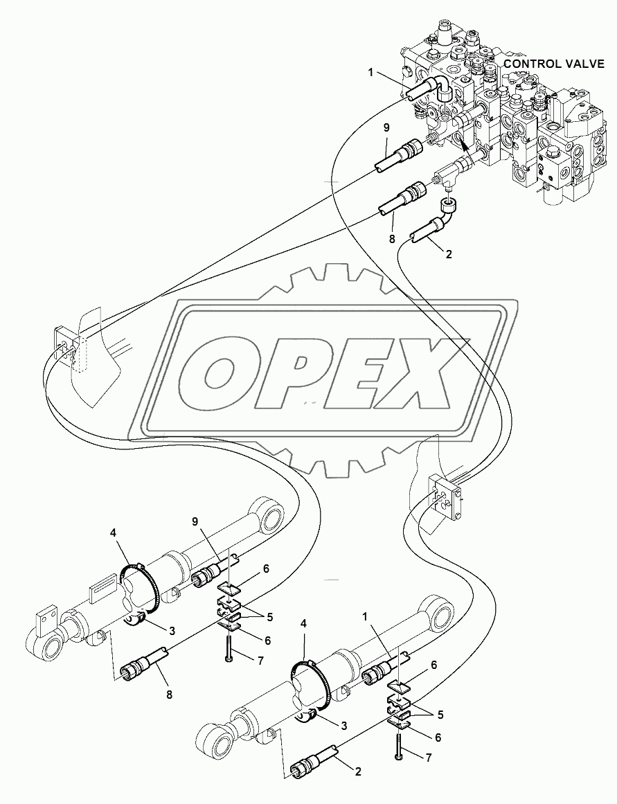 HYDRAULIC PIPING (SHOVEL TIPPING CYLINDER)