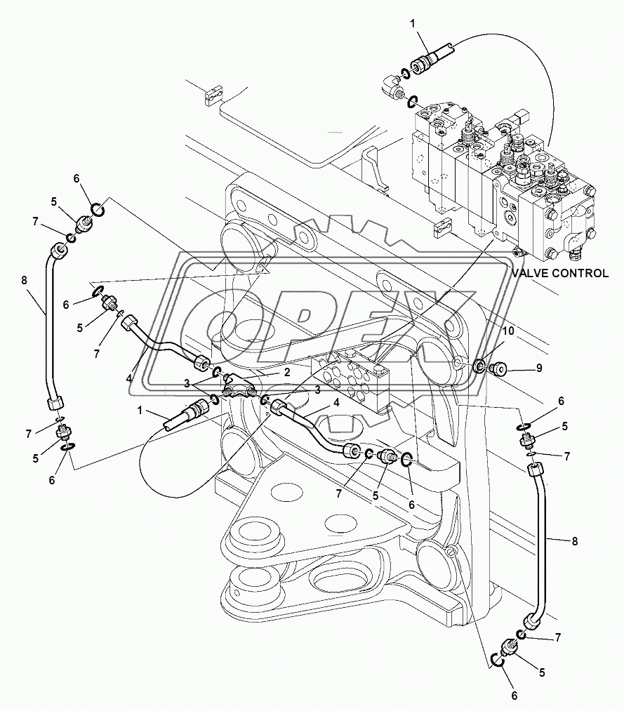 HYDRAULIC PIPING (SLIDING PLATE LOCKING LINE)