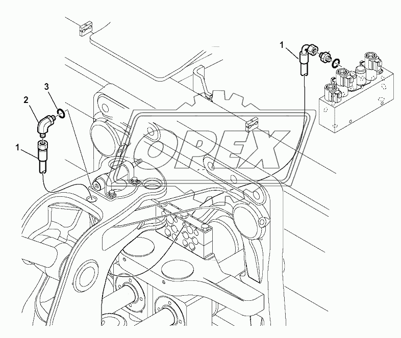 HYDRAULIC PIPING (BOOM LOCKING LINE)