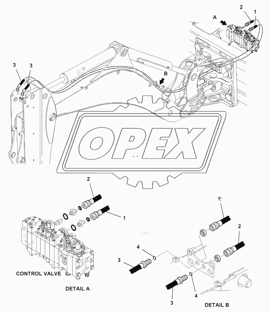 HYDRAULIC PIPING (TELESCOPIC ARM LINE)