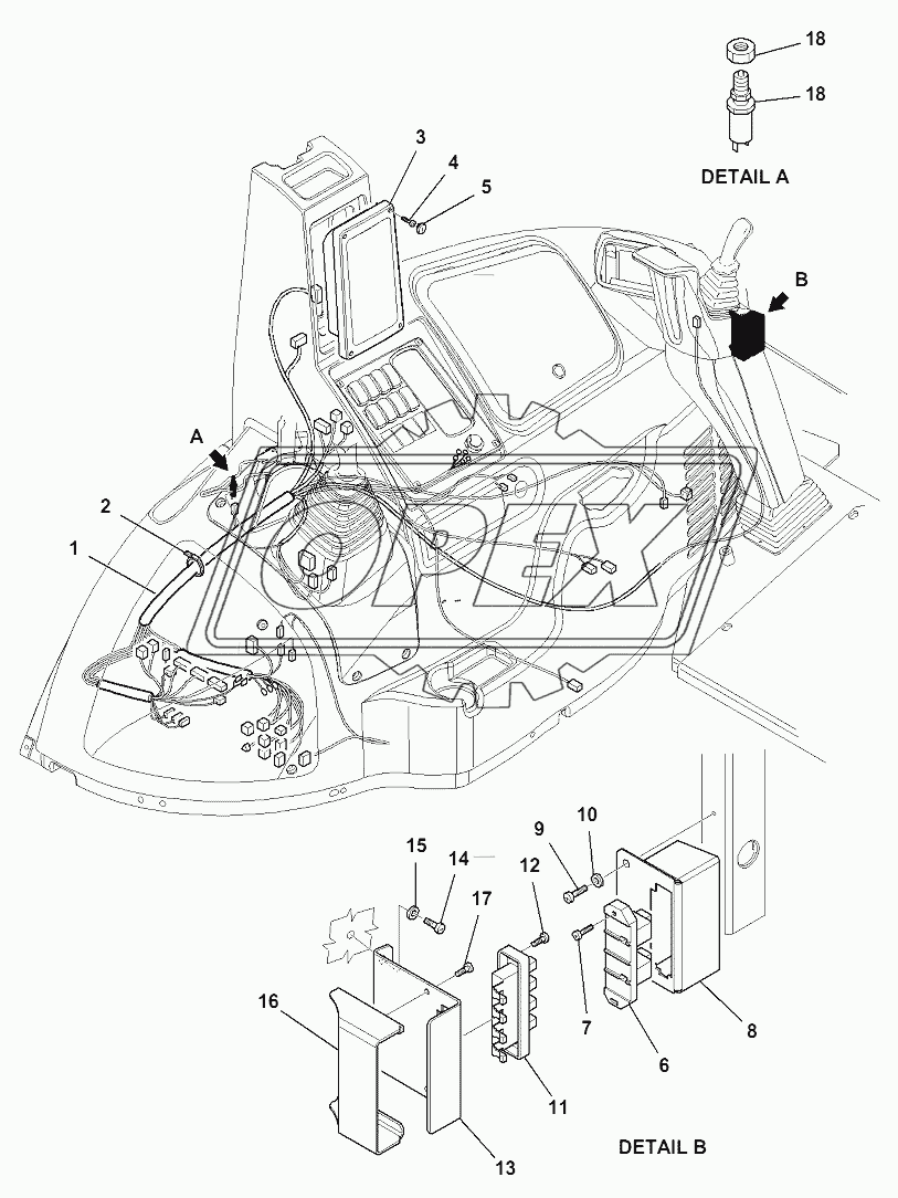 ELECTRICAL SYSTEM (WITH BACKHOE SERVOCONTROL) (3/5)