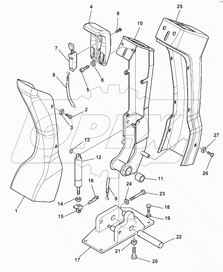 L.H. BACHOE PPC VALVE SUPPORT
