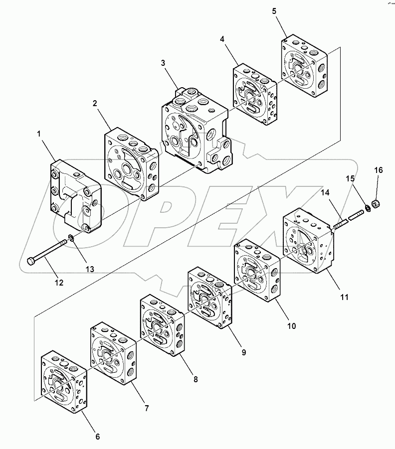 10-SPOOL CONTROL VALVE (1/16)
