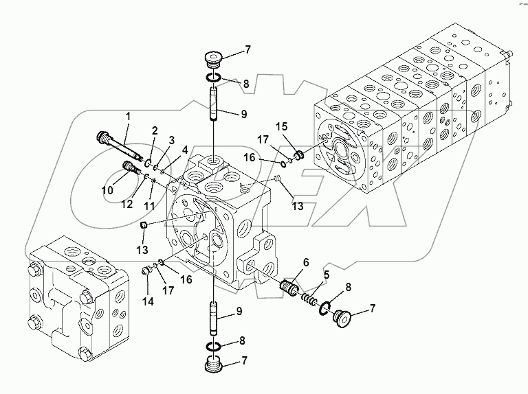 10-SPOOL CONTROL VALVE (5/16)