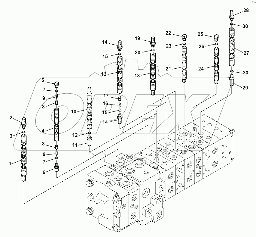 10-SPOOL CONTROL VALVE (6/16)