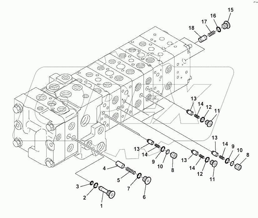 10-SPOOL CONTROL VALVE (10/16)