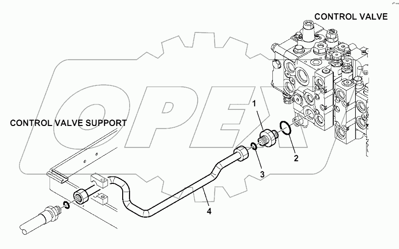 HYDRAULIC PIPING (DRAIN LINE) (1/2)