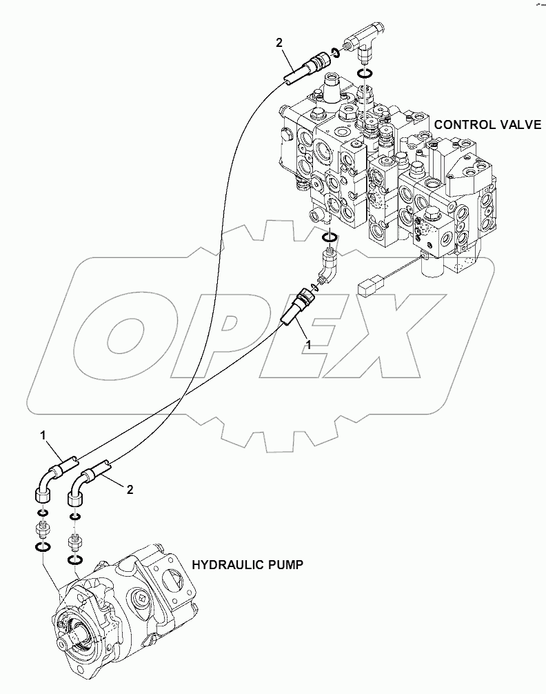 HYDRAULIC PIPING (LOAD SENSING) (2/2)
