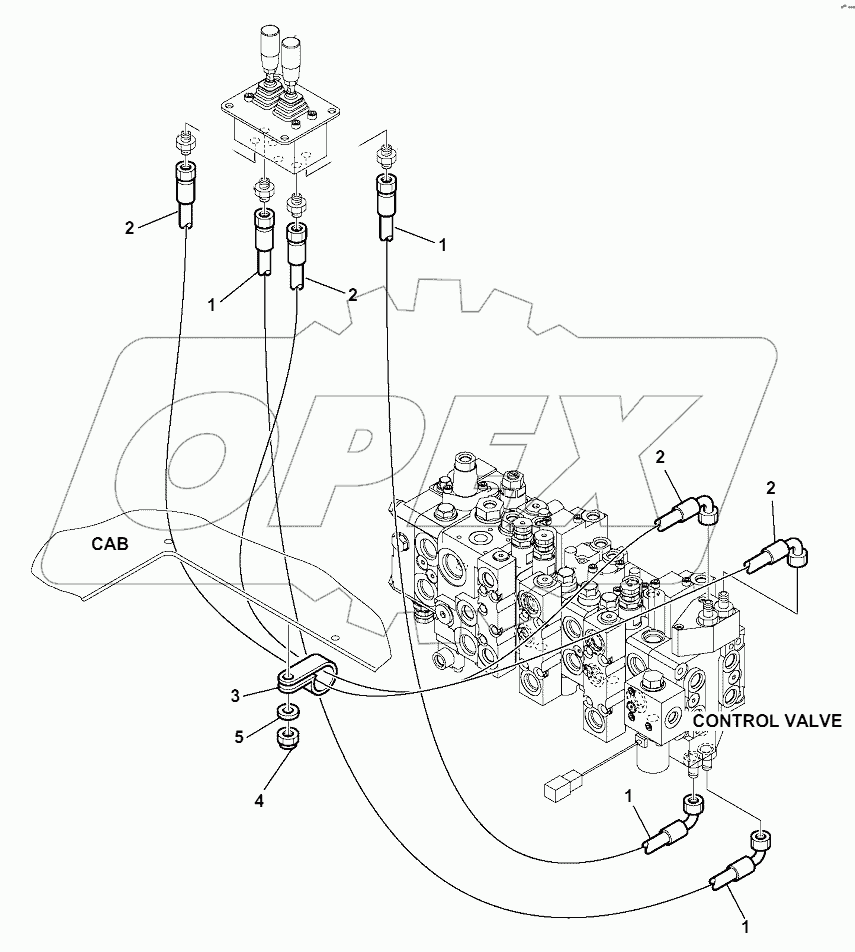 HYDRAULIC PIPING (SERVOCONTROL LINE) (OUTRIGGERS)