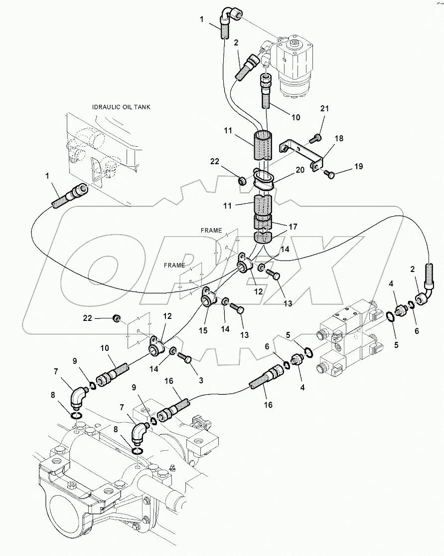 HYDRAULIC PIPING (STEERING LINE) (3/4)