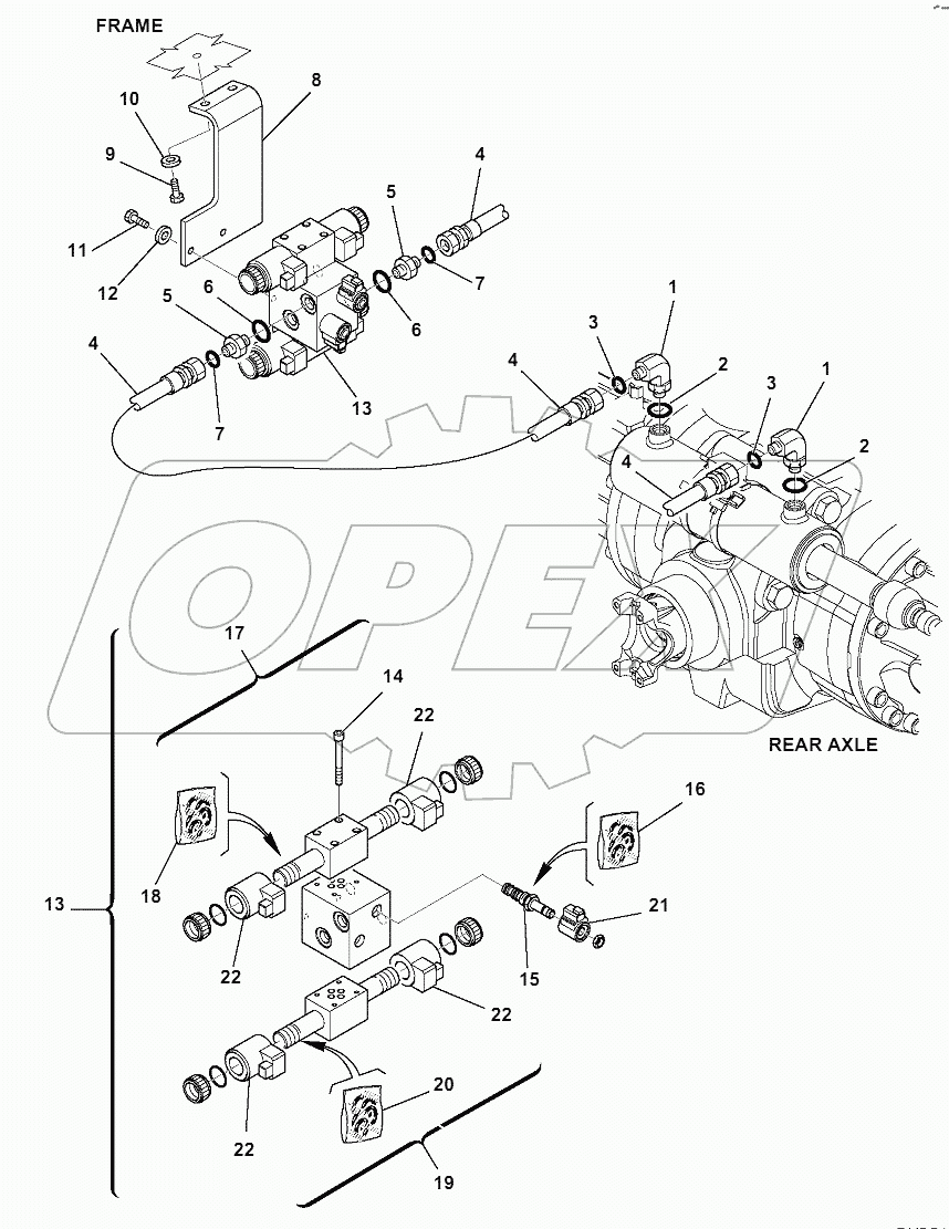 HYDRAULIC PIPING (STEERING LINE) (4/4)