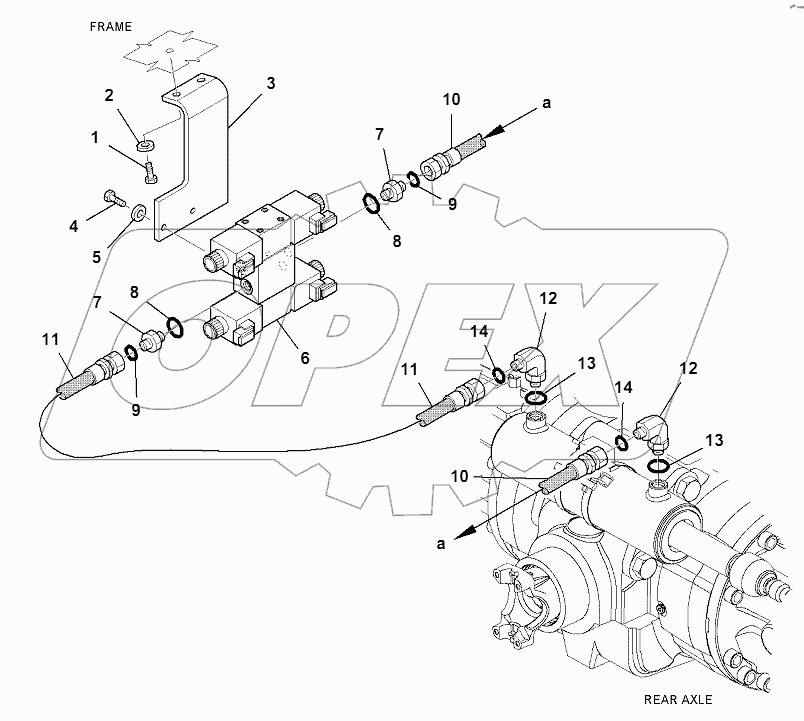 HYDRAULIC PIPING (STEERING LINE) (4/4)