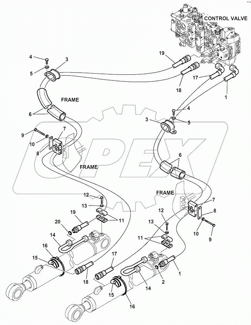 HYDRAULIC PIPING (SHOVEL LIFTING CYLINDER)