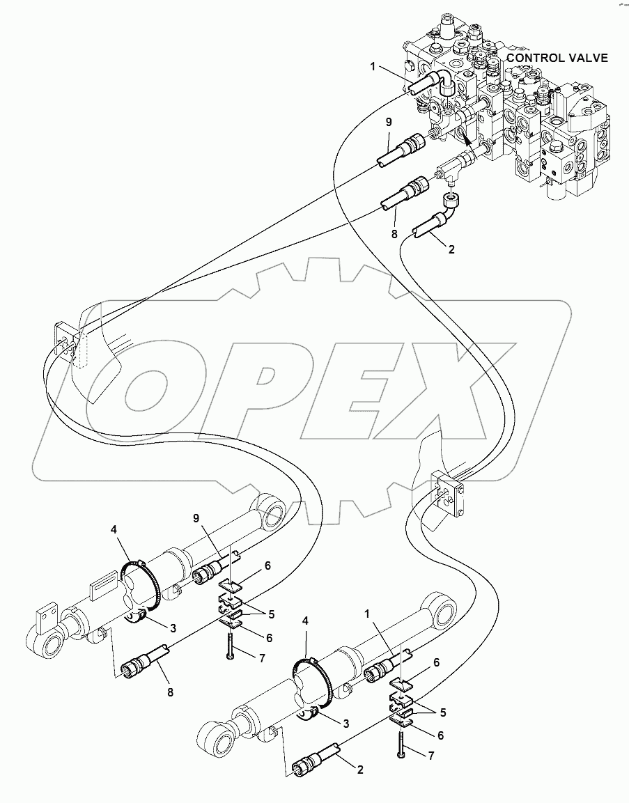 HYDRAULIC PIPING (SHOVEL TIPPING CYLINDER)