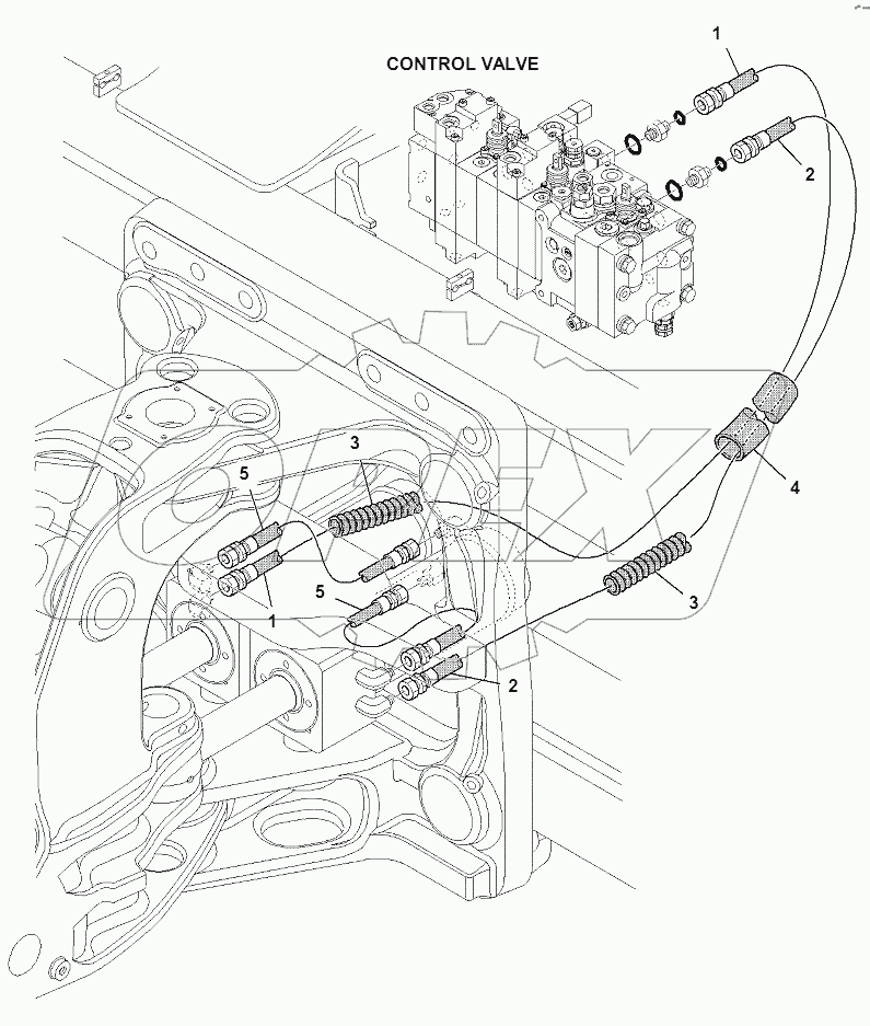 HYDRAULIC PIPING (BOOM SWING CYLINDER LINE)
