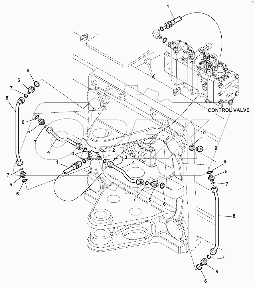 HYDRAULIC PIPING (SLIDING PLATE LOCKING LINE)