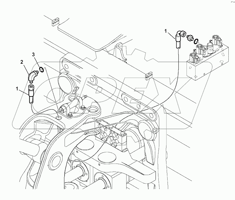HYDRAULIC PIPING (BOOM LOCKING LINE)