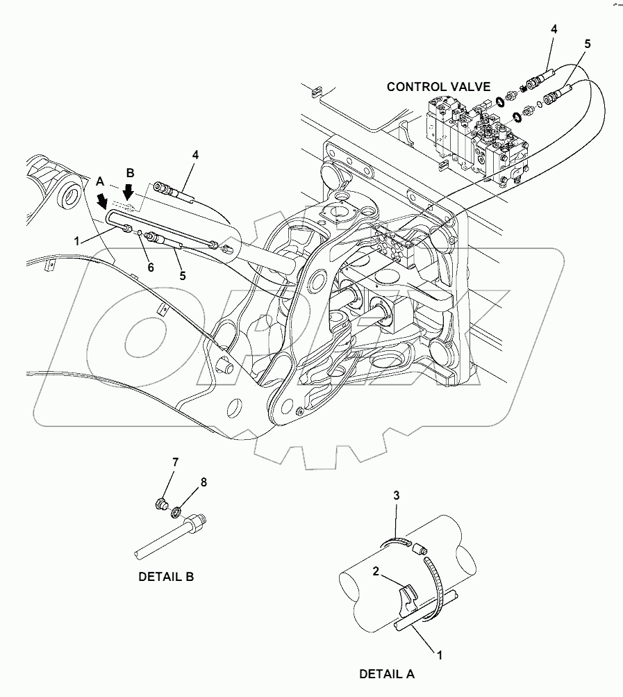 HYDRAULIC PIPING (BOOM CYLINDER LINE)