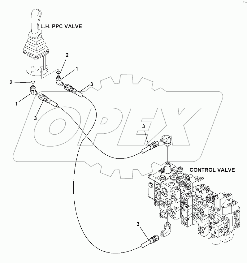 HYDRAULIC PIPING (SERVOCONTROL LINE) (ARM LINE)