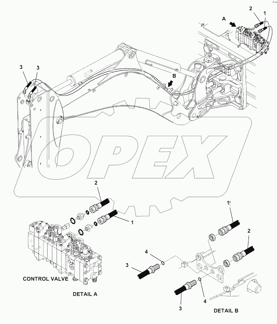 HYDRAULIC PIPING (TELESCOPIC ARM LINE)
