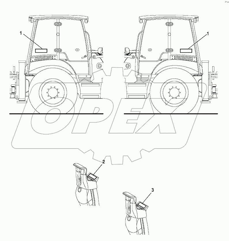 MARK PLATE (BACKHOE) (ISO SCHEME)