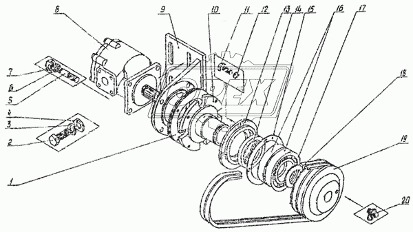 Установка насоса НШ.32А-3
