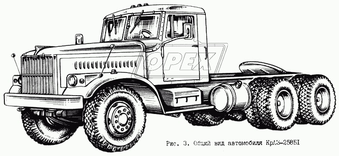 Общий вид автомобиля КрАЗ-258Б1