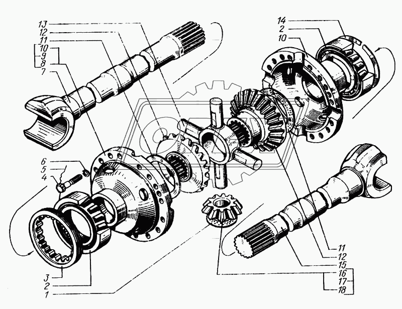 Дифференциал межколесный переднего моста