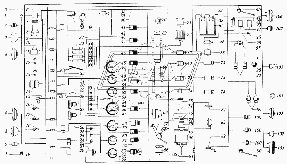 Электрооборудование КрАЗ-6510, КрАЗ-65101