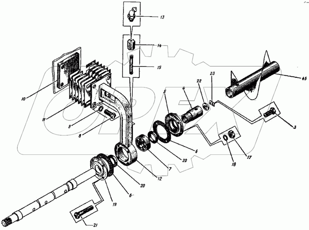Установка шнека ДС-143А.31.08.000