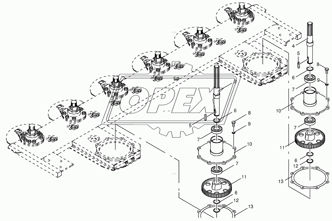 Cutting bar with flange 1