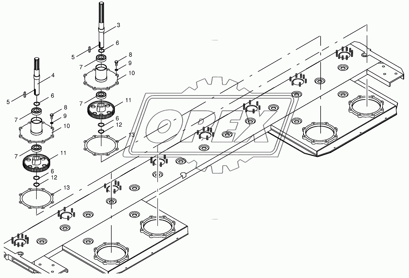 Cutting bar with flange 2