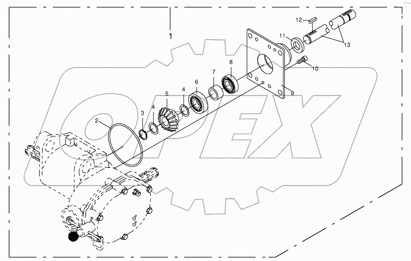 Gearbox cpl.installed