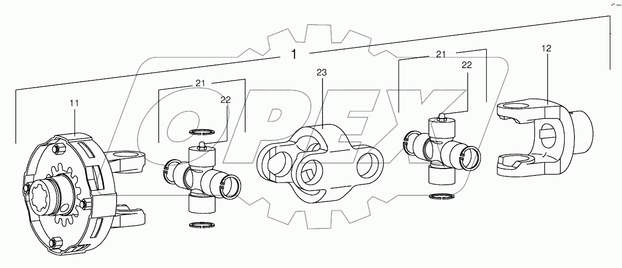 Double universal joint Walterscheid DG 2300
