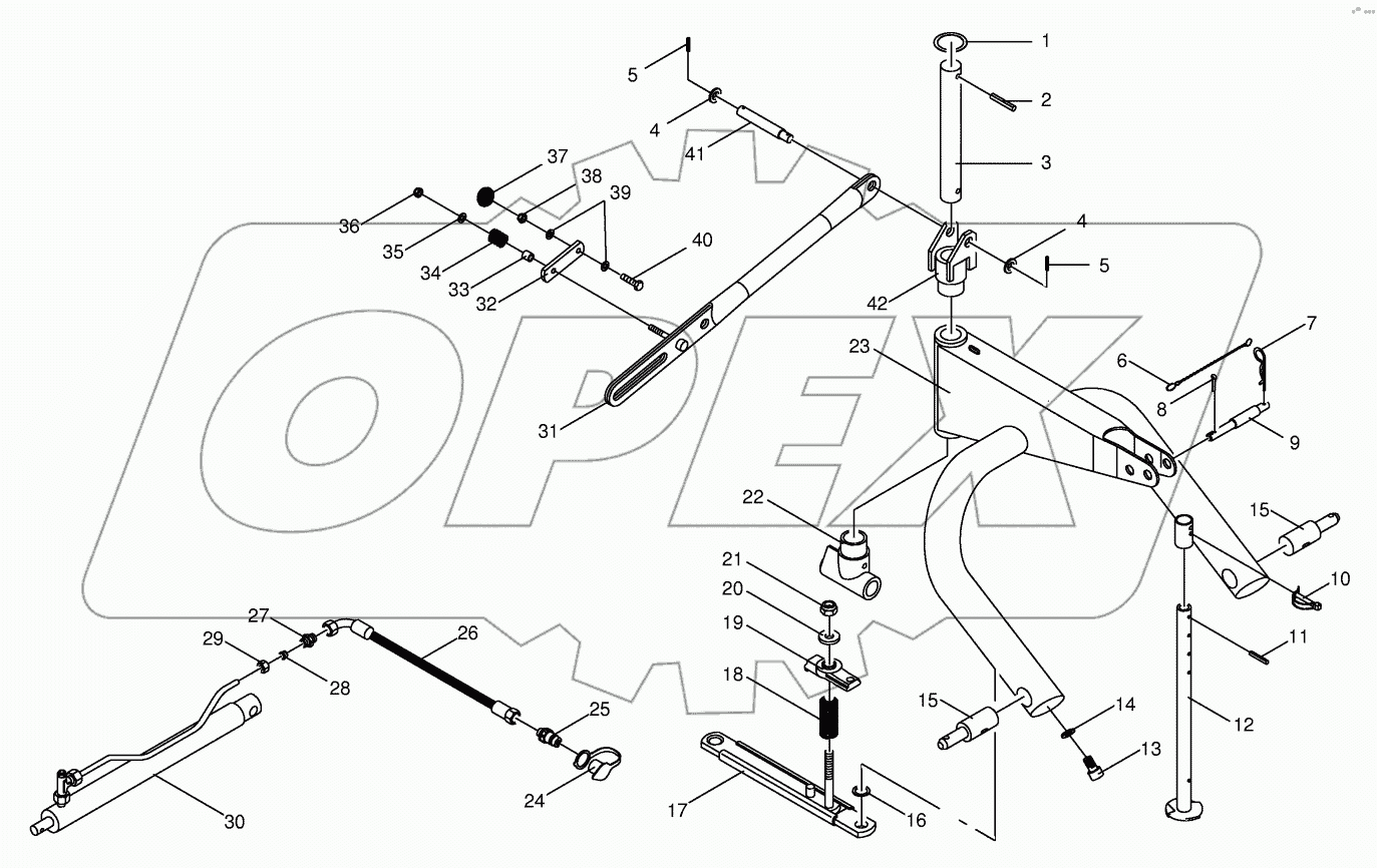 Three-point headstock with hydraulics