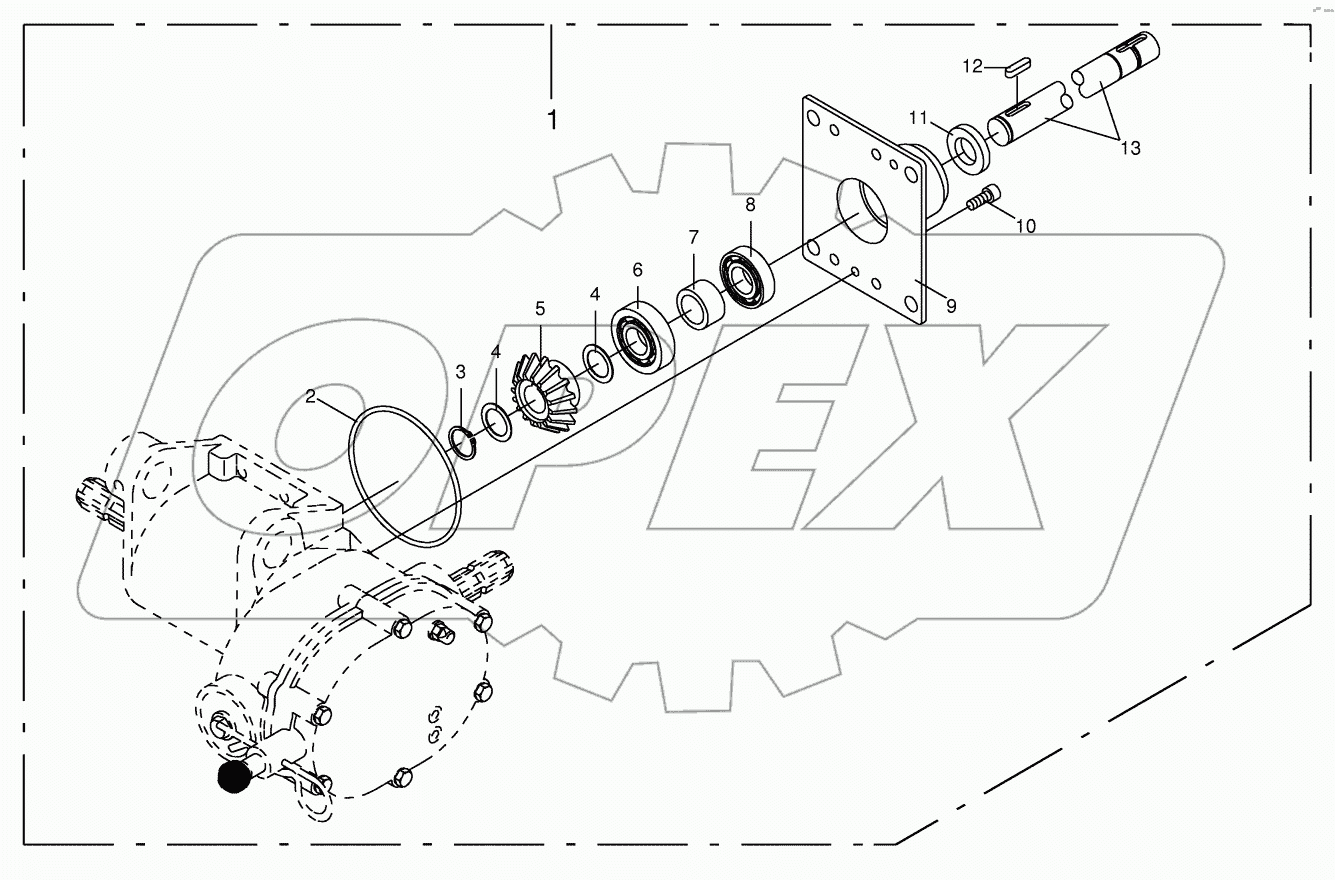 Gearbox cpl.installed