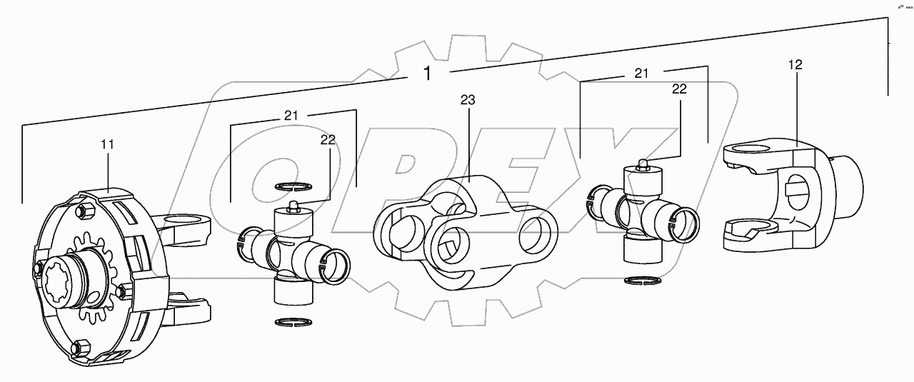 Double universal joint Walterscheid DG 2300