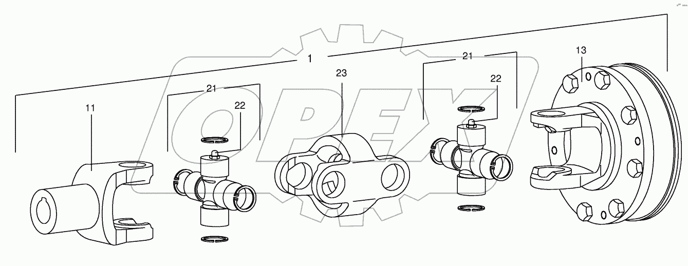 Double universal joint By-Py DG 2300