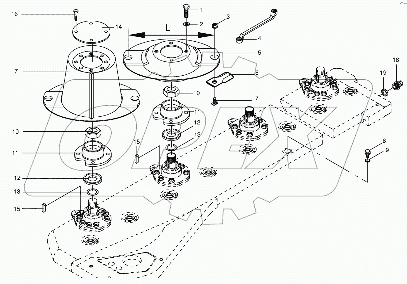 Cutter bar with blade fastening