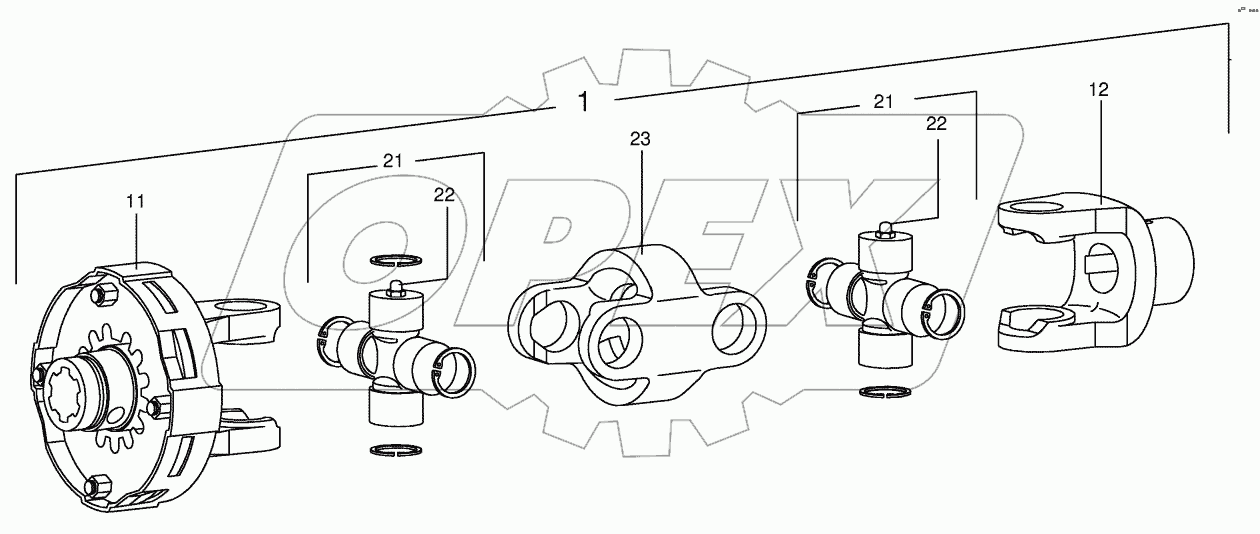 Double universal joint DG 23000