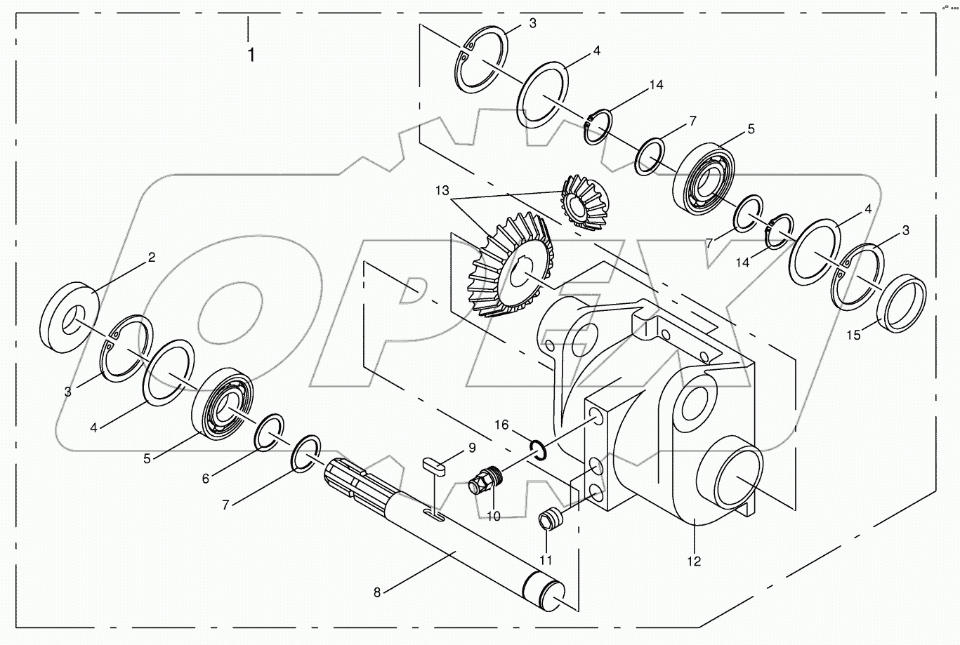 Main gearbox 1000 U/min -beige
