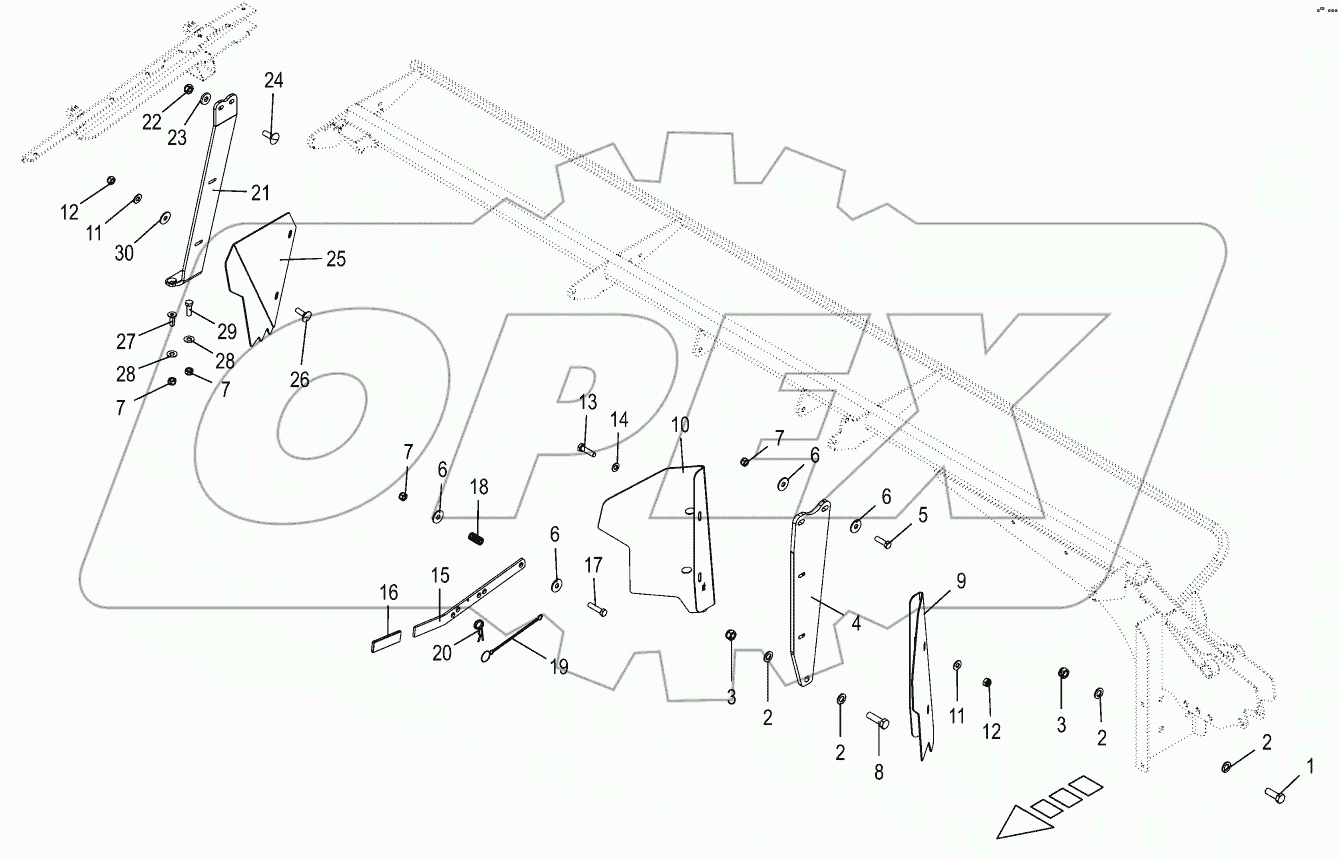 Mounting parts - protecting frame