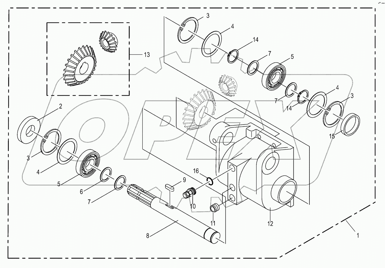 Main gearbox 1000 U/min -beige