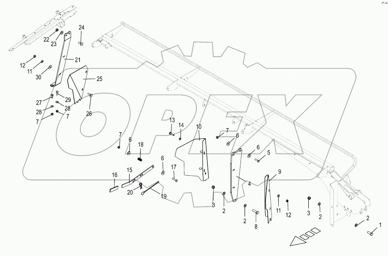 Mounting parts - protecting frame