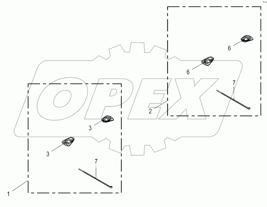 Prot. for blade retaining screw 2-set
