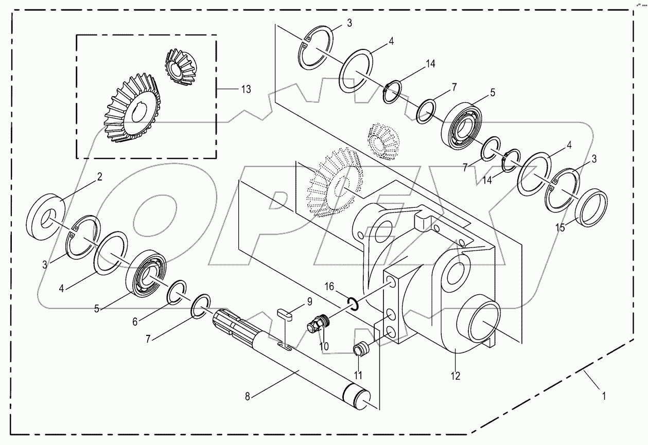 Main gearbox 1000 U/min -beige