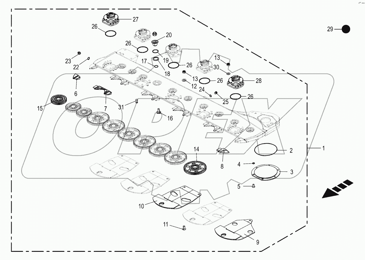 Cutter bar - SafeCut INSIDE 968001 - 971000