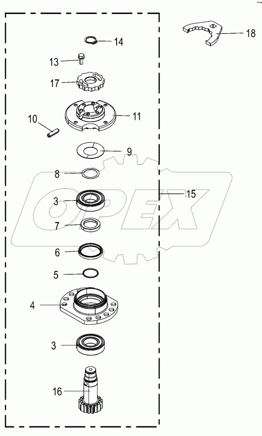 Bearing housing - right - SafeCut INSIDE